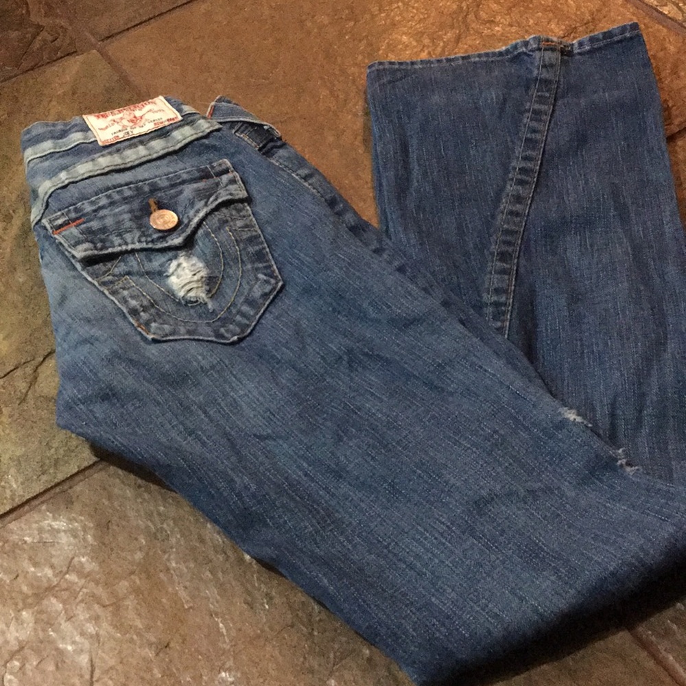 True Religion Joey Jeans Twisted Flap Pocket.